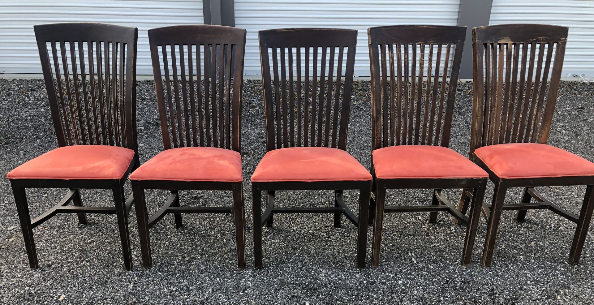 Five Heavy Vintage Dining Chairs