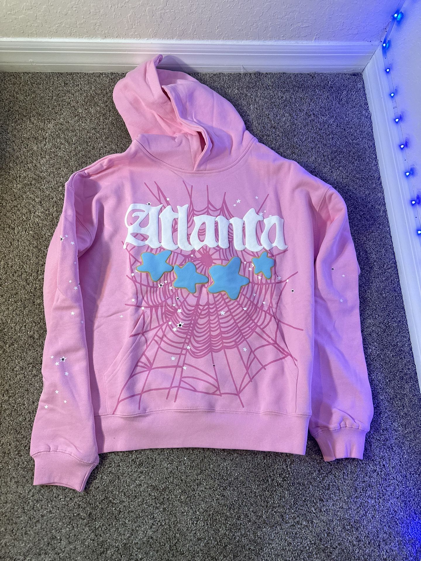 Sp5der Hoodie Pink Small