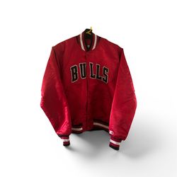 Vintage Authentic NBA STARTER CHICAGO BULLS Nylon Jacket Size M