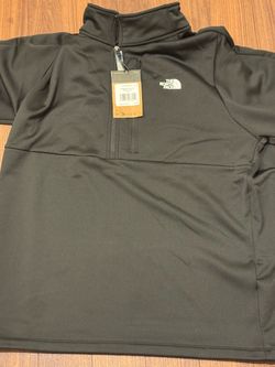 The north face zipper crewneck sweater ( black )