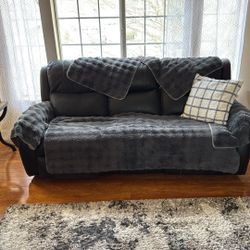 Couch And Love Seat, Black