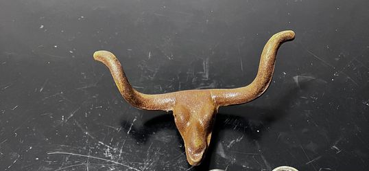 antique cast iron bull's head hook
