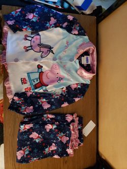 Peppa Pig 4T two piece PJ Set Navy NWT