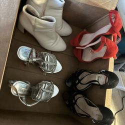 Red, Sparkling Black , Silver , Ivory Color Boots