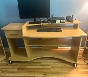 Desk top and shelves