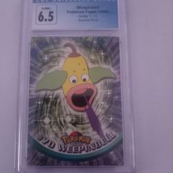 Pokemon(1999) Vintage Weepinbell Topps Series 2 Cgc 6.5