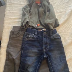 12 Month Clothes Lot Boys(Levi, Nautica,Carter) 11 Pieces