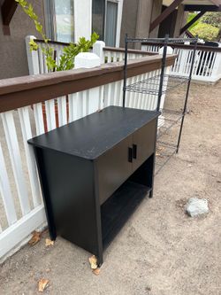 Cabinet and rack