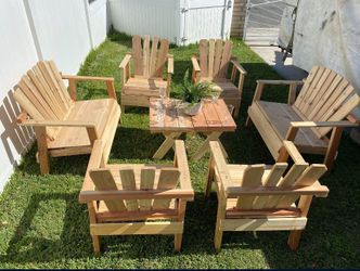 8pc Cedar Patio Set 