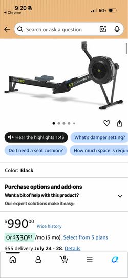 Rowing Machine - normally $990