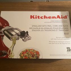 KITCHENAID Spiralizer (w/Peel, Core & Slice) Stand Mixer Attachment(KSM1APC) NIB
