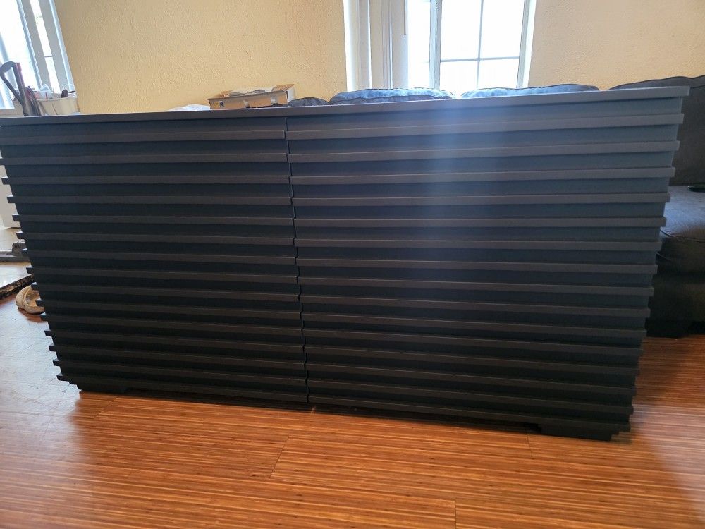Solid Wood Dresser Matte Black