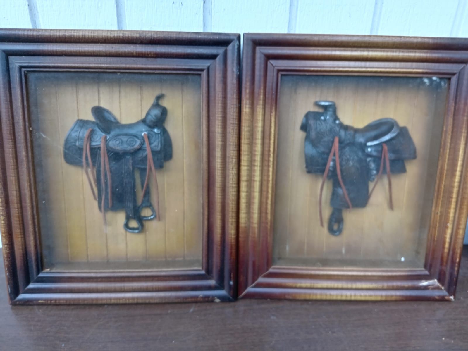 Horse Saddle Wall Art 3D Frames Set Decor Country Cowboy Western Art