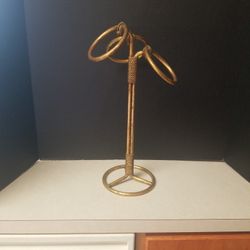 Hollywood Regency Gold Towel Holder