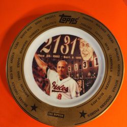 Cal Ripken Jr. "Record Breakers 2131" TOPPS commemorative  collector's plate, 7.5"