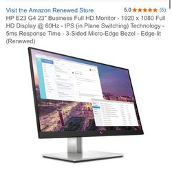 HP E23G4 23” Business Full HD Monitor