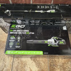 EGO Power+ LB6504 670 CFM Variable-Speed 56-Volt Lithium-ion Cordless Leaf Blower 5.0Ah Battery and Charger Included & ST1521S 15-Inch String Trimmer 