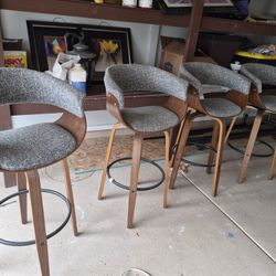4 Bar Chairs Gray  