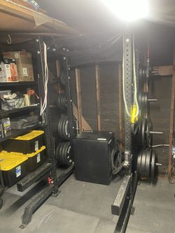 Full Gym Rack W/ Plate Storage