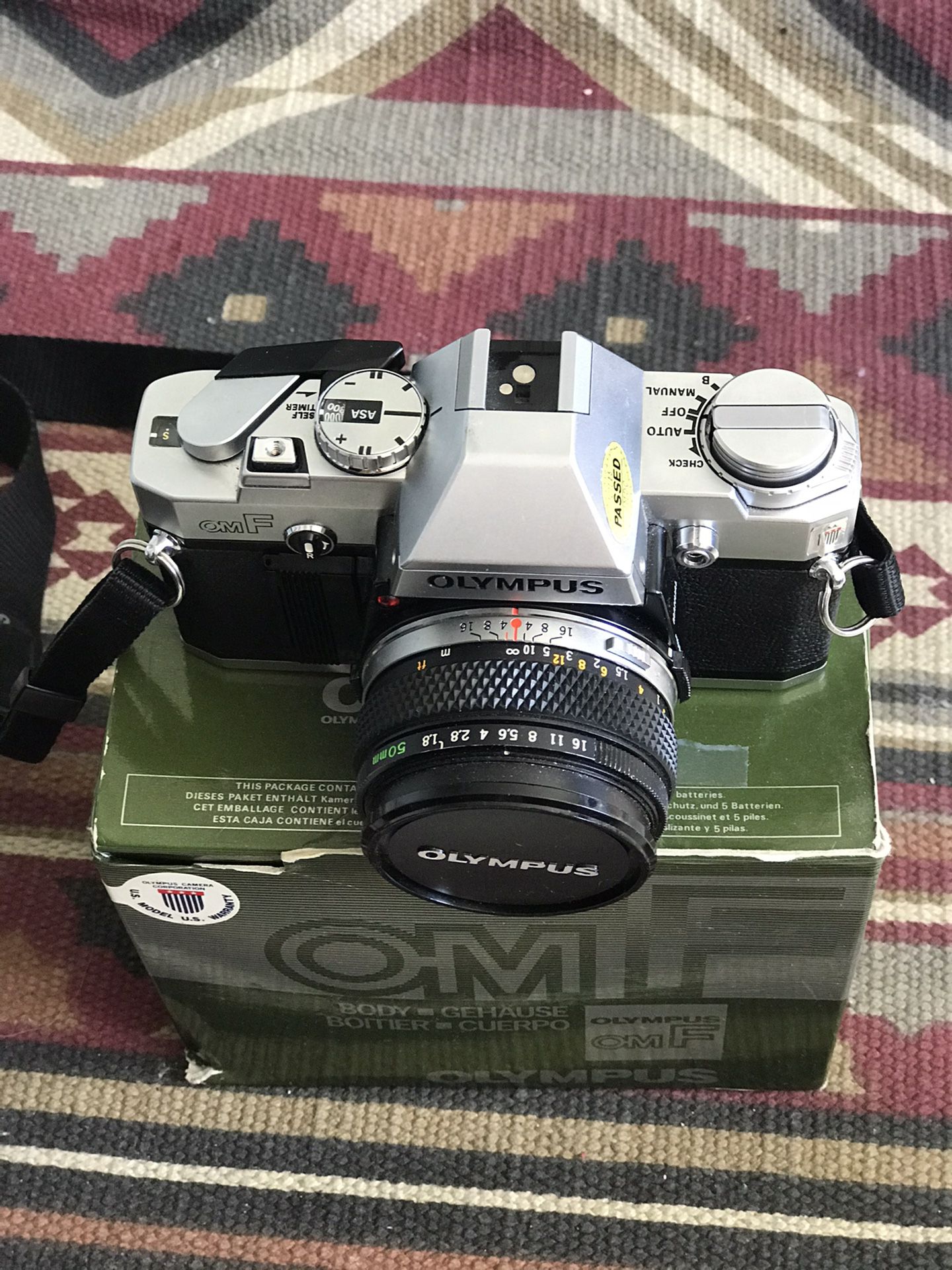 Olympus OMF 35mm Film Camera w/ 50mm 1.8 Lens