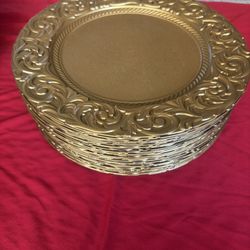 250 Golden Charger Vintage Plates 