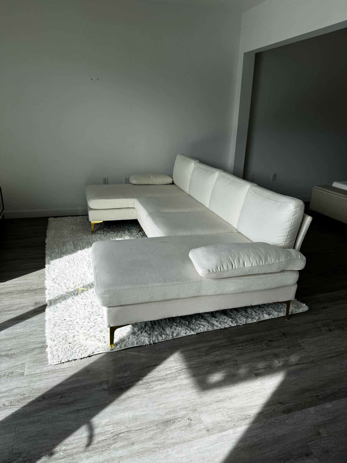 White Couch 2 sided L Sections