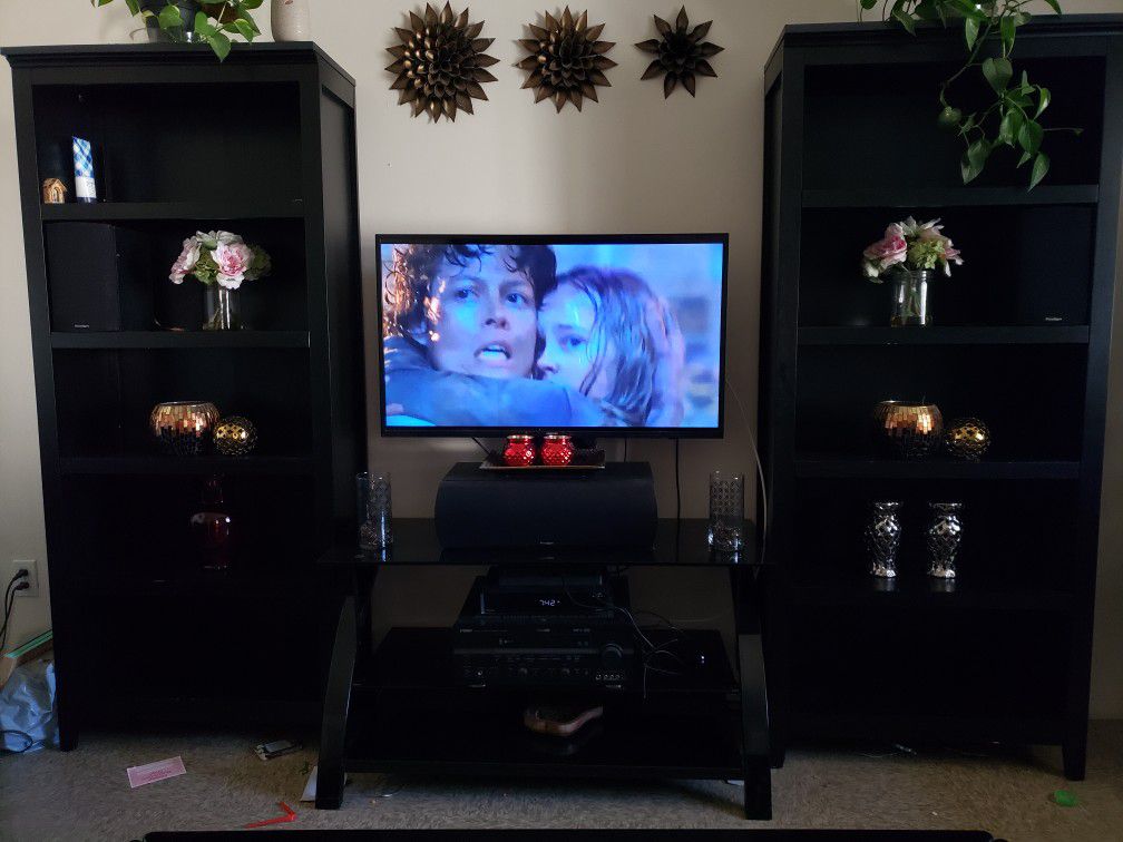 Bookshelves and tv stand- $100 obo