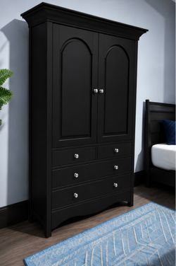 FREE DELIVERY READ DESCRIPTION Tuxedo Black Wood Concept Armoire