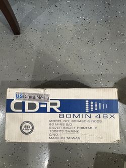 Cd-R 80min Silver Inkjet Printable 100 Pcs