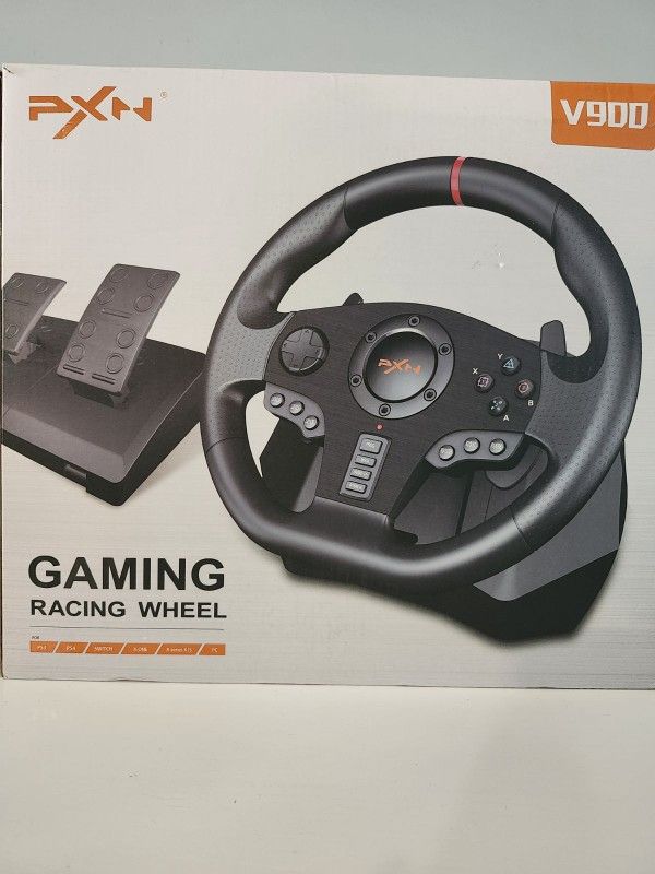 Racing Simulator Steering Wheel And Pedals