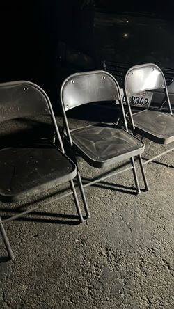 3 Metal Chair Charcoal gray, great condition,