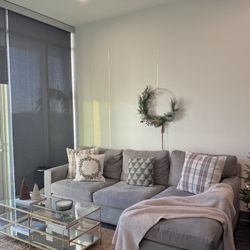 Crate & Barrel Axis 2-Piece Sectional Sofa 