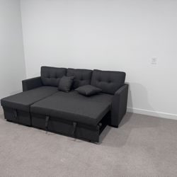 Grey Couch With Storage