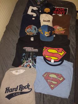 Vintage clothing bundle , vintage comic t shirts, vintage luney tunes ties ,more