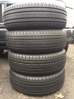 225/65/17 Yokohama set of used tires in great condition 70%tread 225$ plus tax for 4. Installation balance and alignment available but not included.