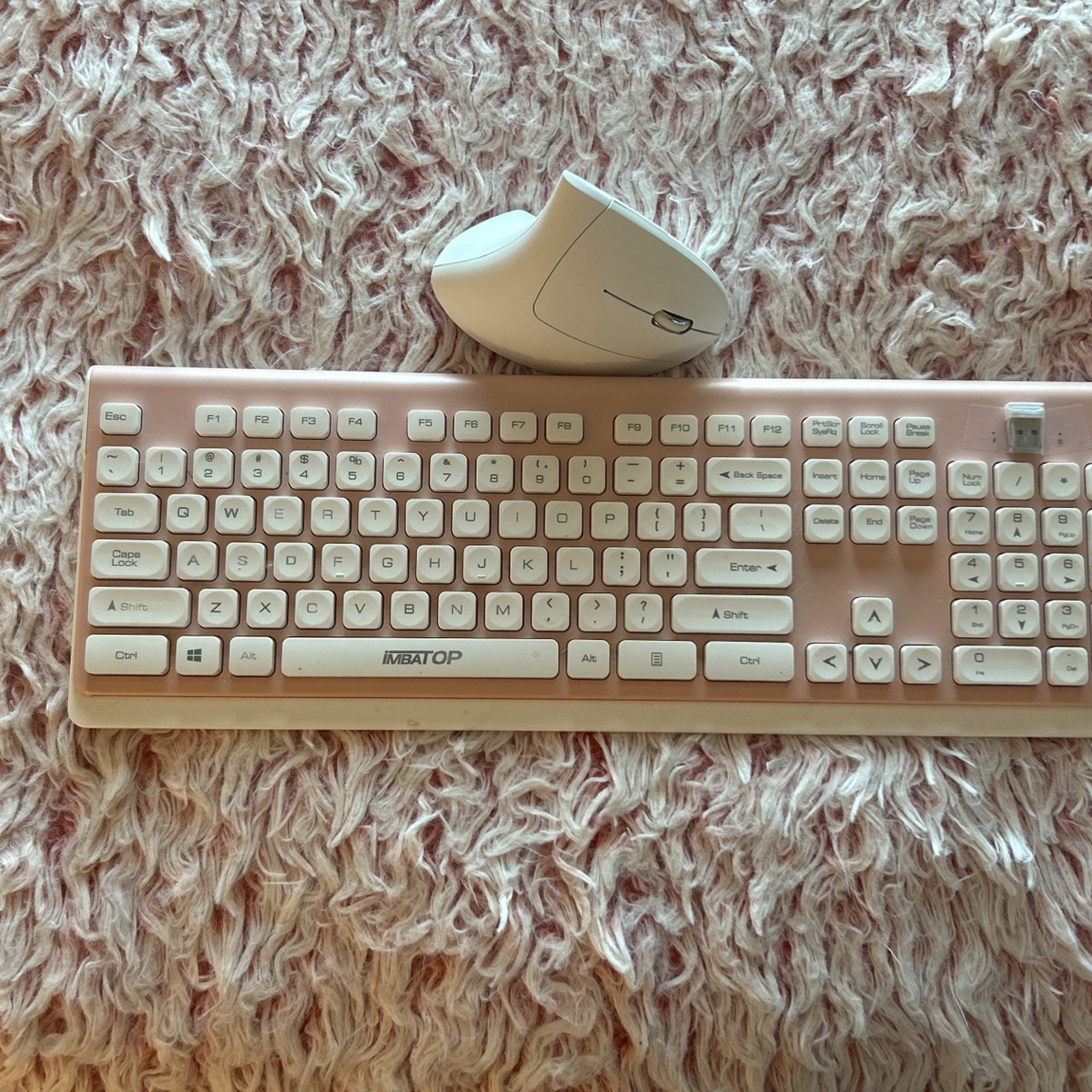 Pink Keyboard and Mouse