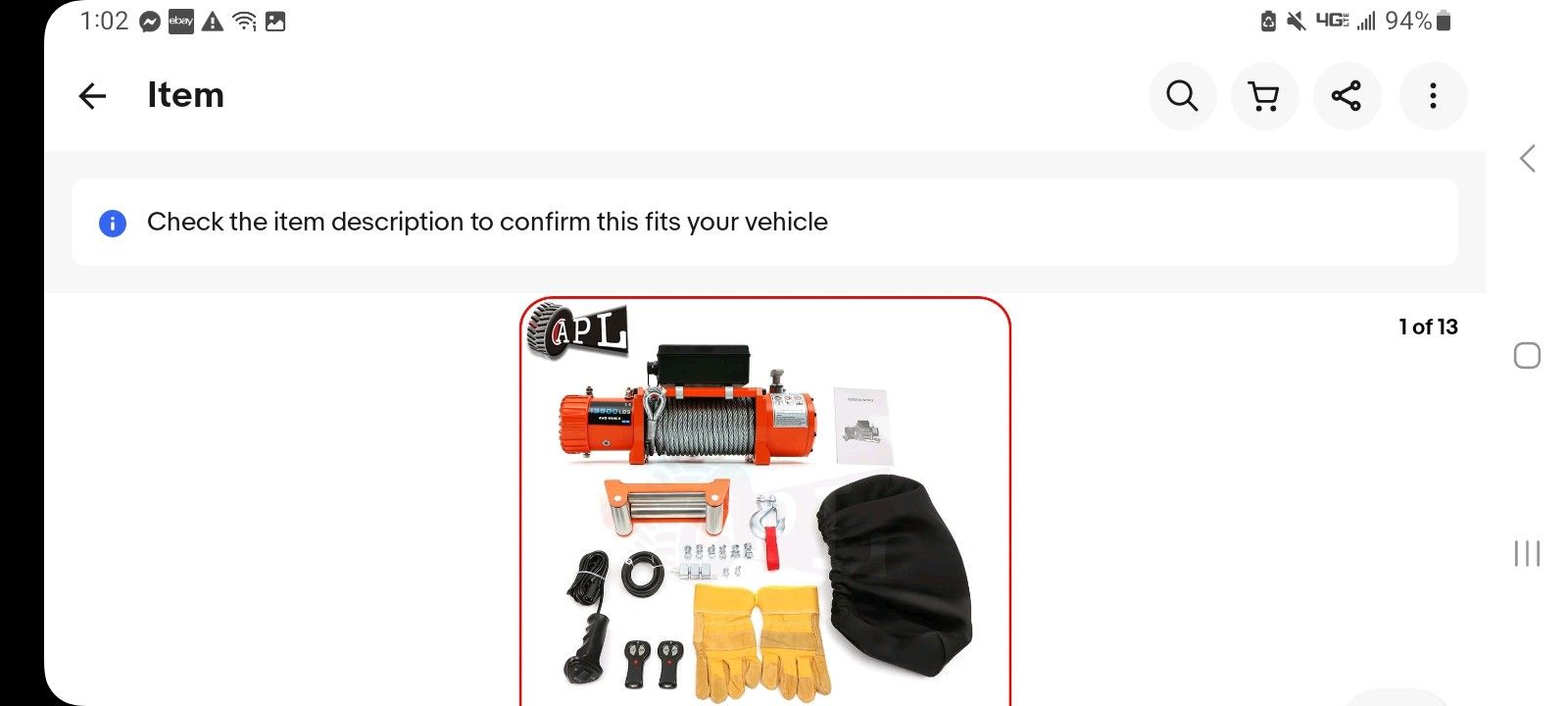 13500 Lb Wench New In Box Truck Jeep 