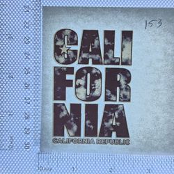 Iron On Heat Transfer  Good For T-shirts Sweaters Jackets T Shirt Design Size Is About 3x2  California  #153