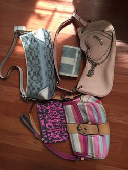 Two Juicy bags and 3 Coach items