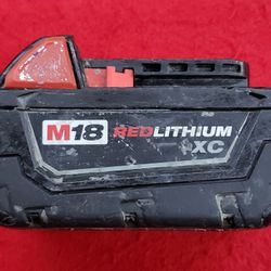 Milwaukee 18V M18 Red Lithium XC 3.0Ah Battery Pack - Extended Capacity - Battery Only - No Charger - No Tool - Working 