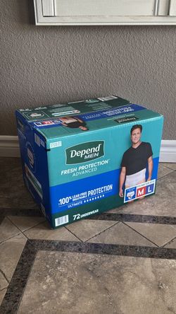 New Depend Men (M/L 72 Count Box) Fresh Protection Advanced Underwear