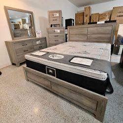 QUEEN BEDROOM SETS BRAND NEW MATTRESS PILLOW TOP SAME DAY DELIVERY 