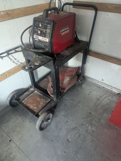 Lincoln welder sp100 with welding cart