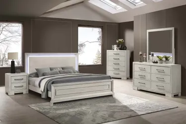 King Size Led Bed with Orthopedic Mattress Included