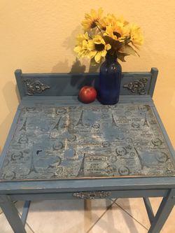 Vintage child blue desk