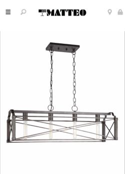 Asher Linear 4 Light Chandelier Silver
