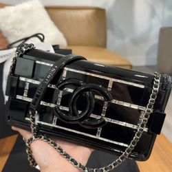 Chanel 15C Plexi Baguette Crystal Crossbody (Rare)