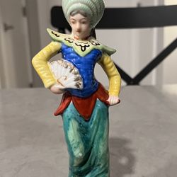 Vintage Glazed Porcelain Figure 