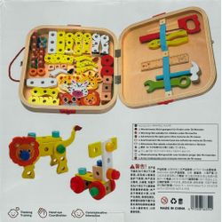 New Wooden Animal Assemble Toolbox