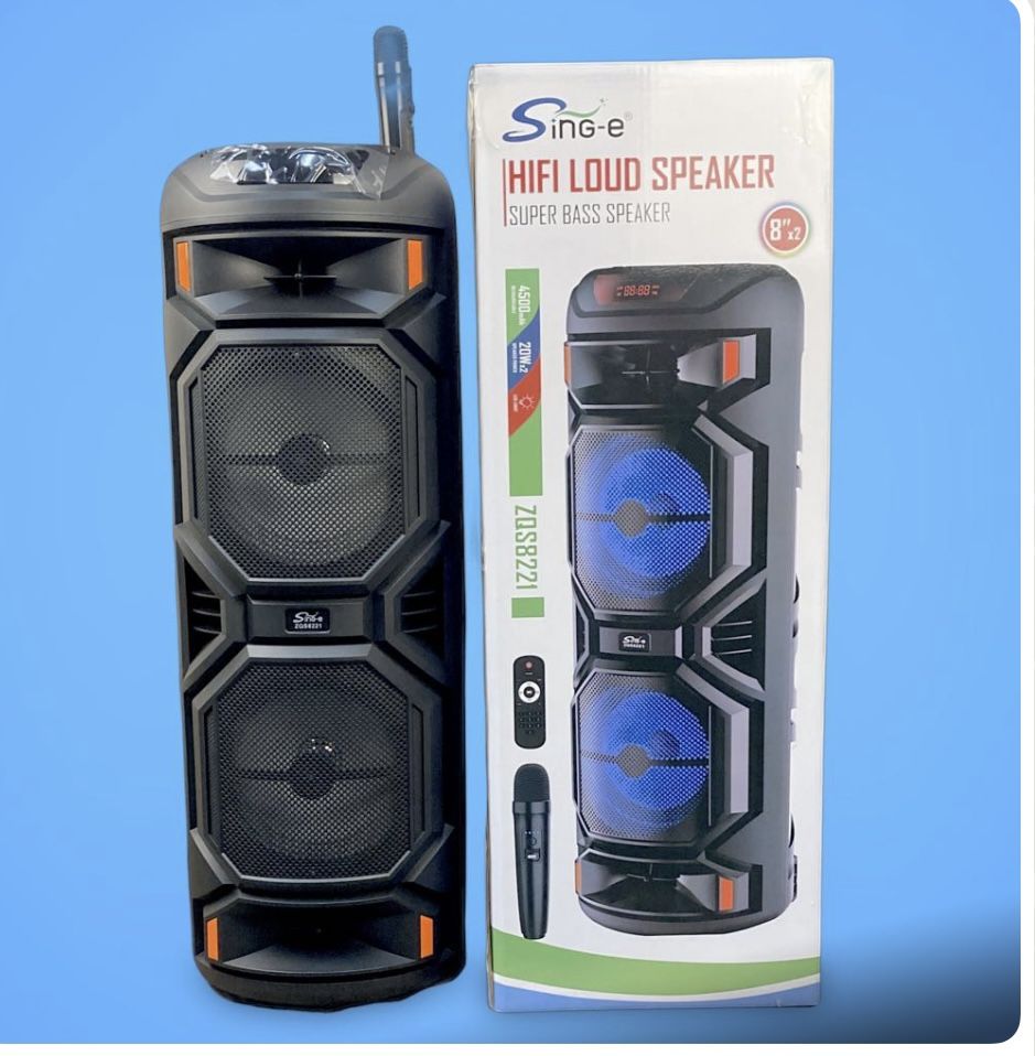 2x8 Inch Portable Bluetooth Speaker New $95